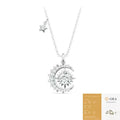 Elegant Sun Moon Star Moissanite Necklace S925 Silver Women’s Gift Jewelry