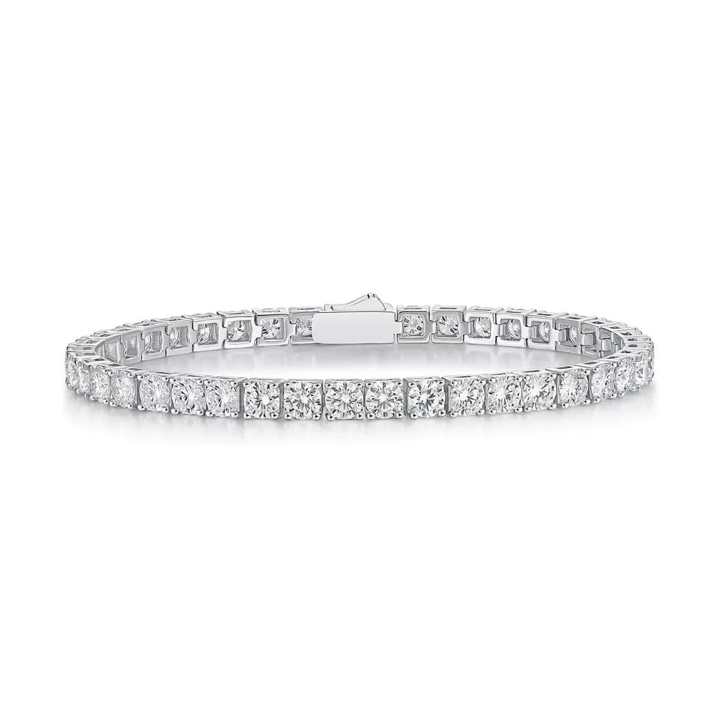 S925 Sterling Silver Baguette Cut Moissanite Tennis Bracelet for Women