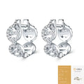 Double Circle Pave Moissanite Huggie Earrings S925 Silver