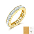 Baguette Cut Moissanite Eternity Band Ring S925 Silver Wedding Band for Women